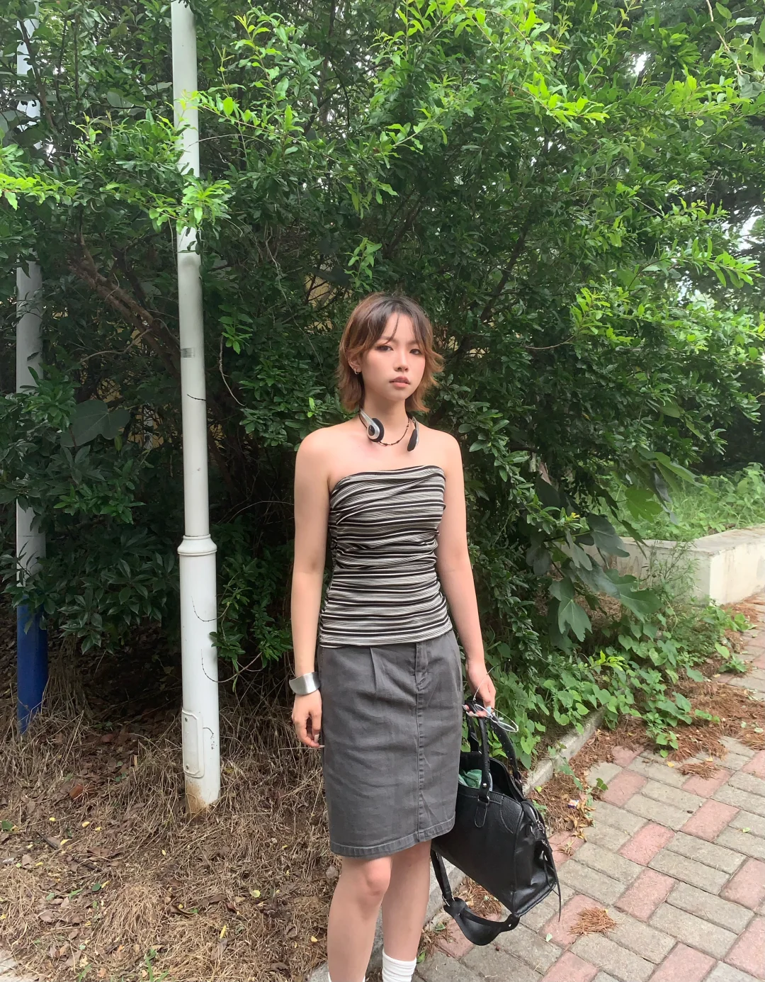 被路人当成模特….