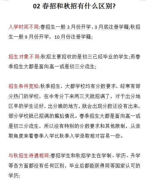 中职春招是什么意思？和秋招有何区别？