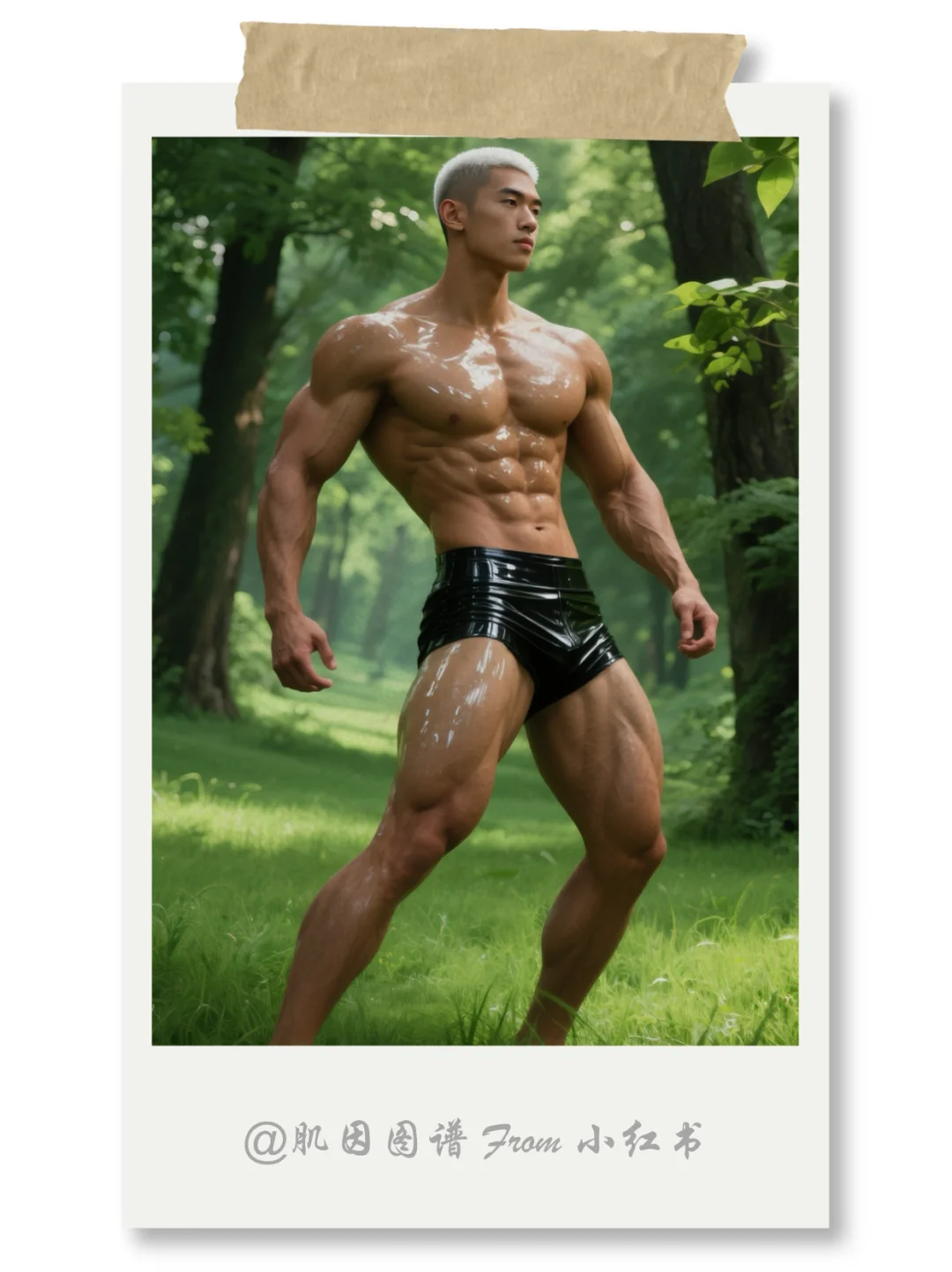 AI肌肉男的塑胶裤性感腹肌！?