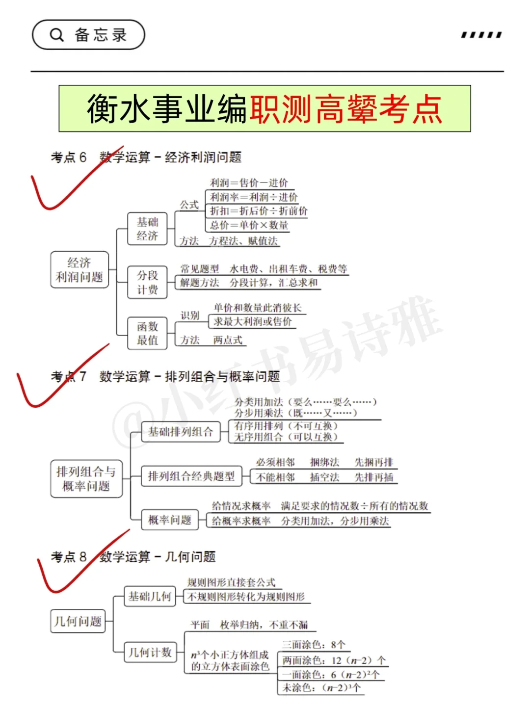 下周三衡水事业编别裸考！极简背诵版，速背