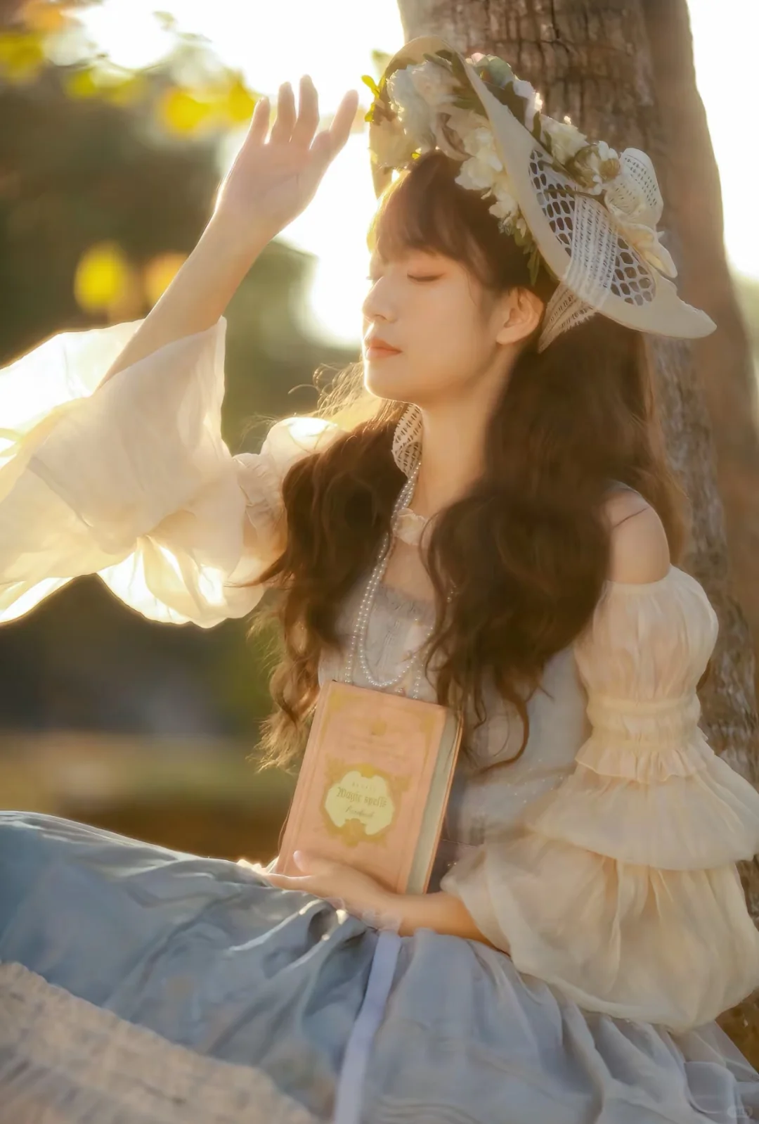 小湖边拍到的法式少女~?邯郸
