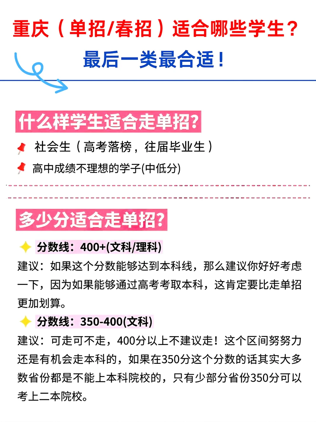 重庆（单招/春招）适合哪些学生？