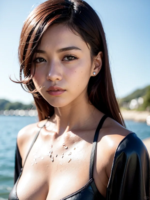 海洋女神，身姿优美，一起去海边