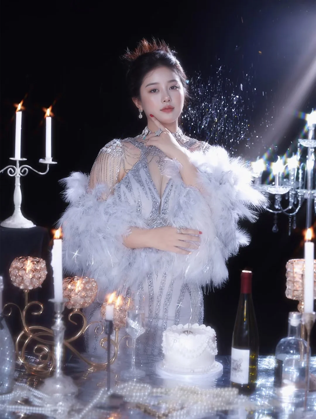 优雅写真,光影下的自信之美