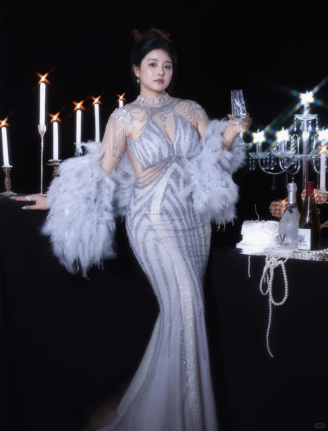 优雅写真,光影下的自信之美