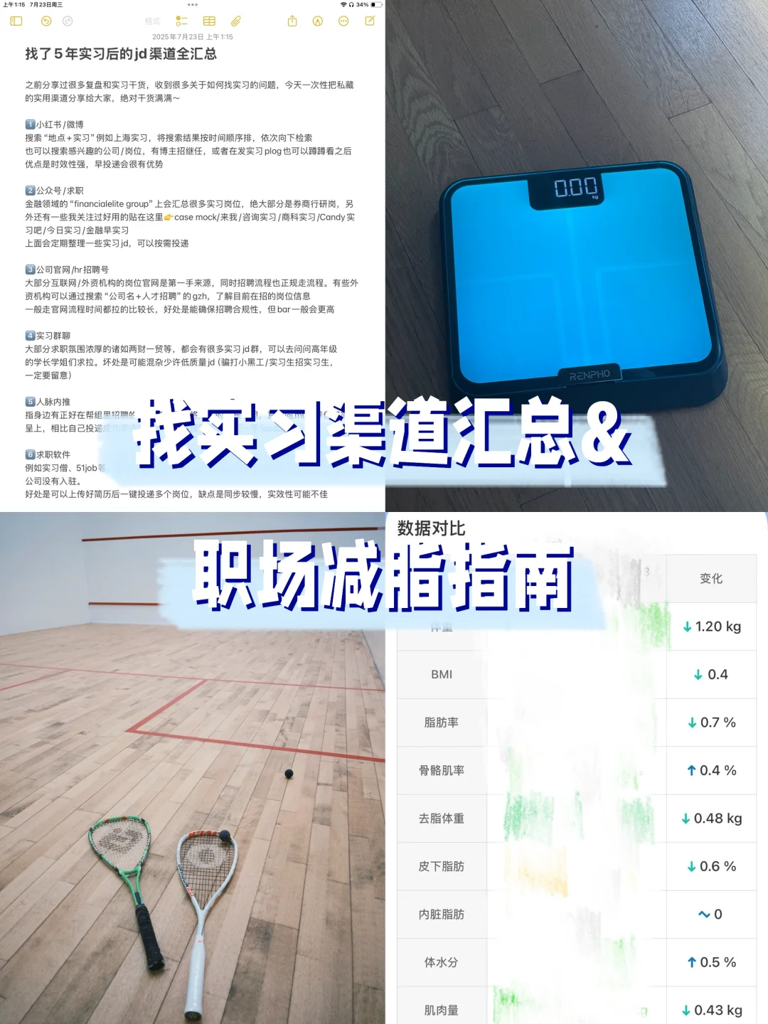 职场减重指南+ 找实习渠道全汇总!