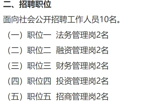 武清区产业投资发展有限公司招10人,笔试考