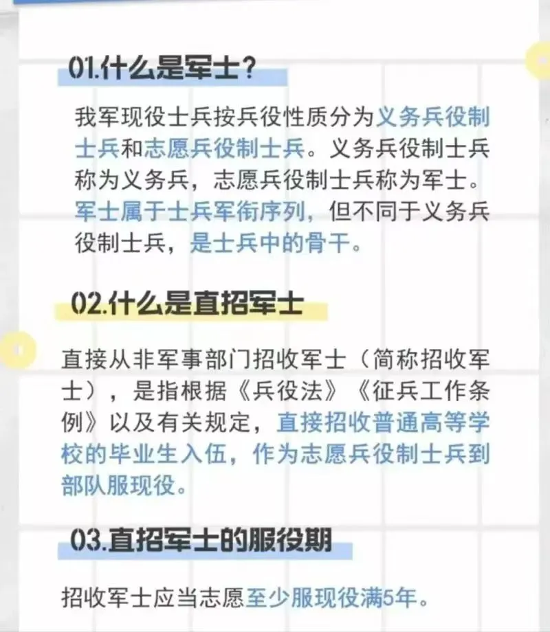 入伍直招军士，这个不错！