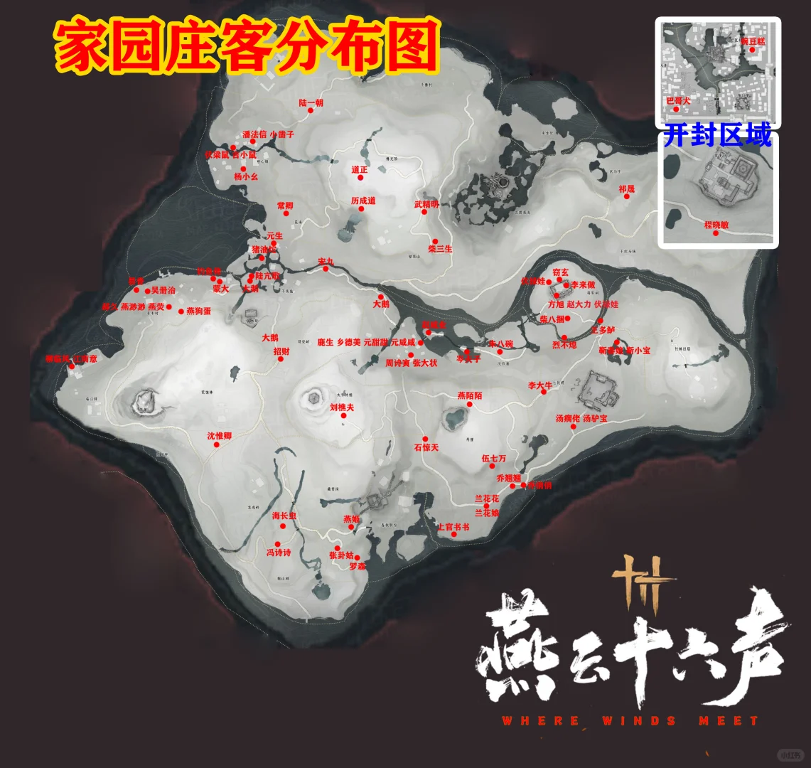 家园庄客分布及需求攻略