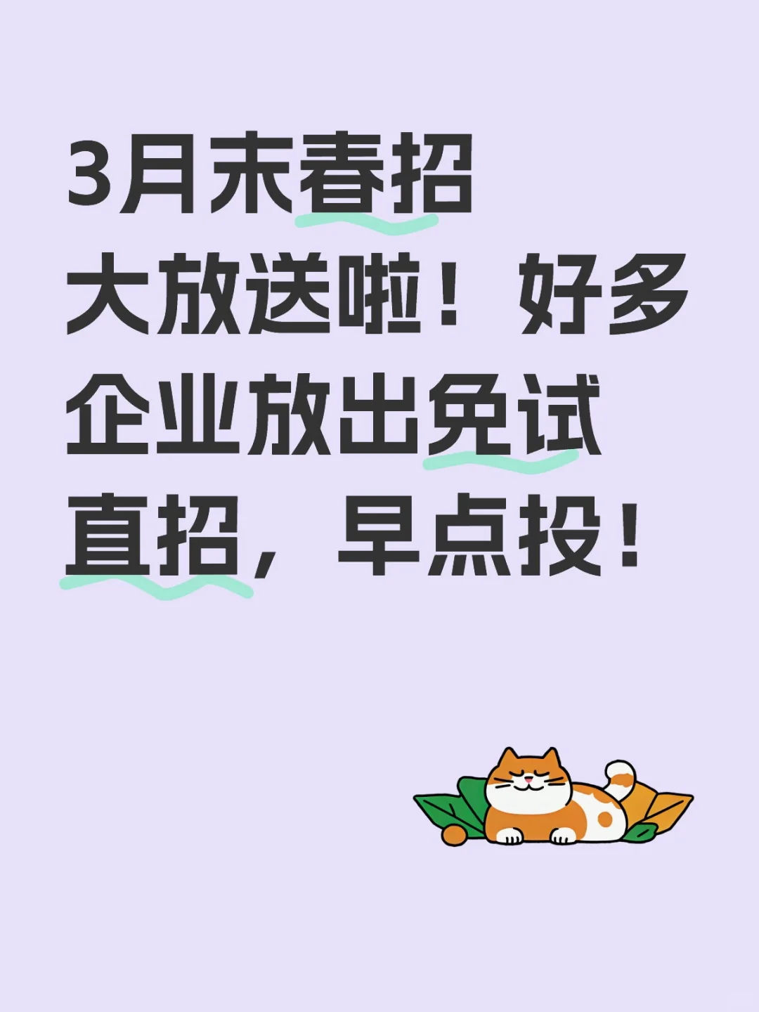 3.27春招免试直招放送！！