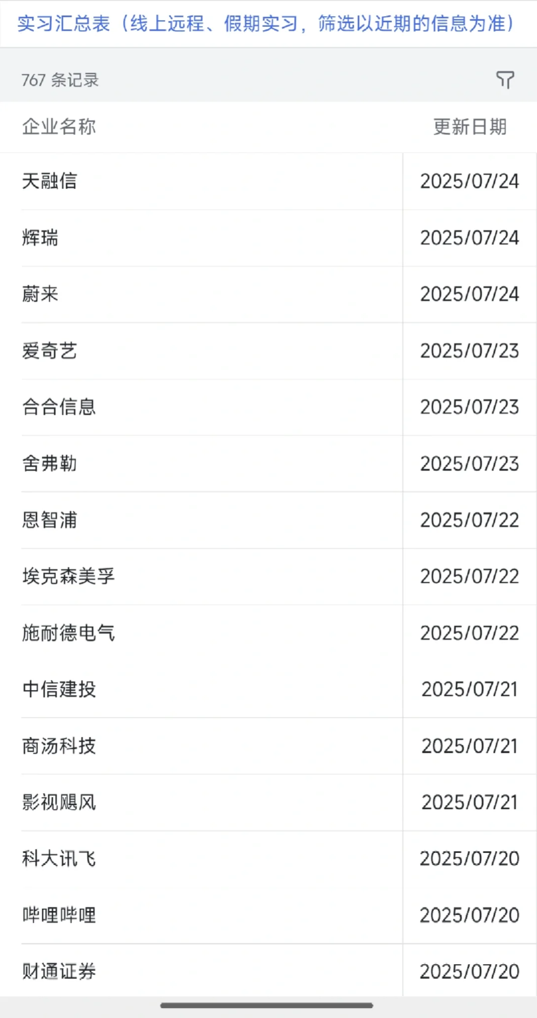 爱奇艺急招实习生啦
