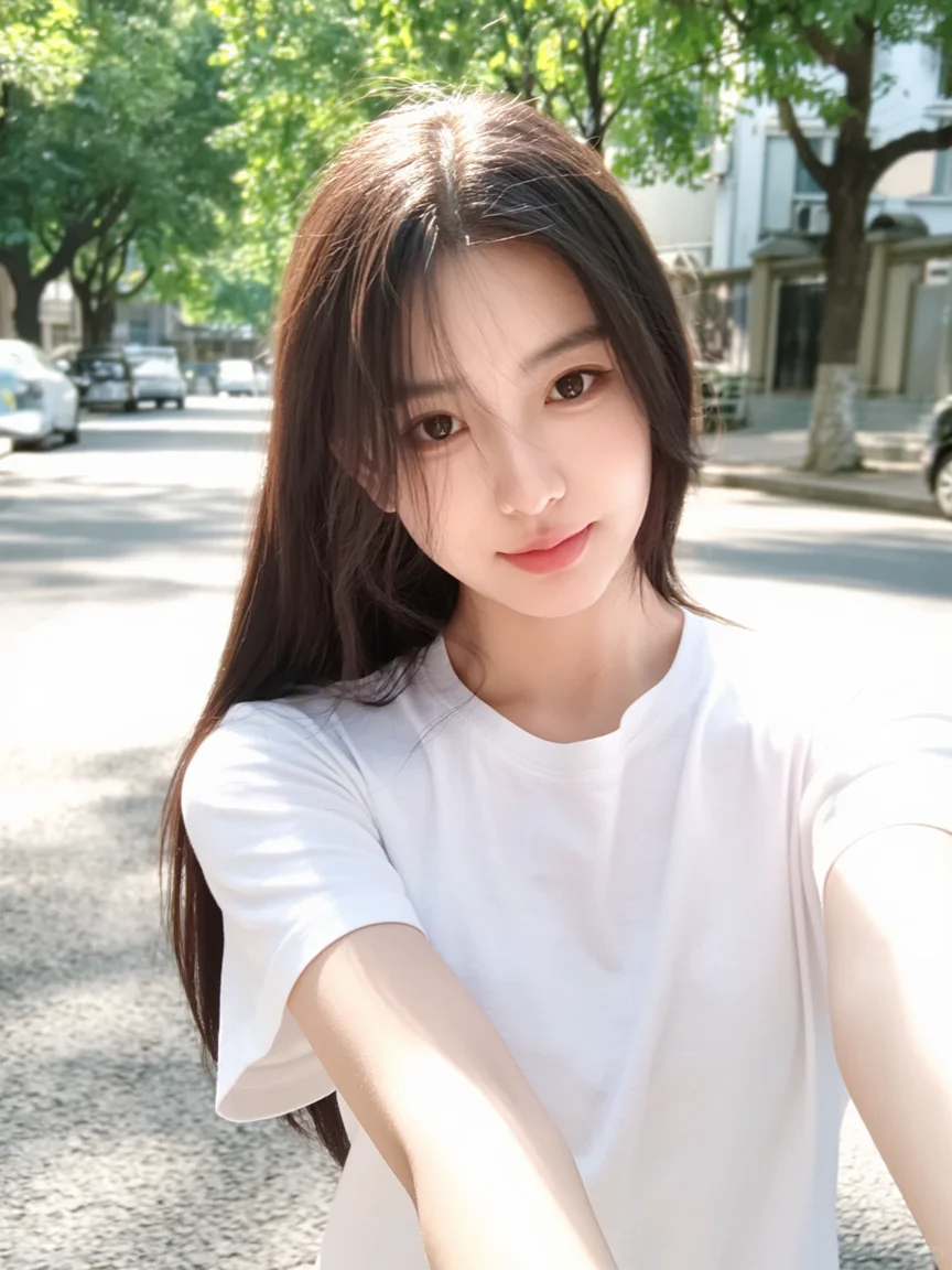淡妆女孩当然是长发才温柔～