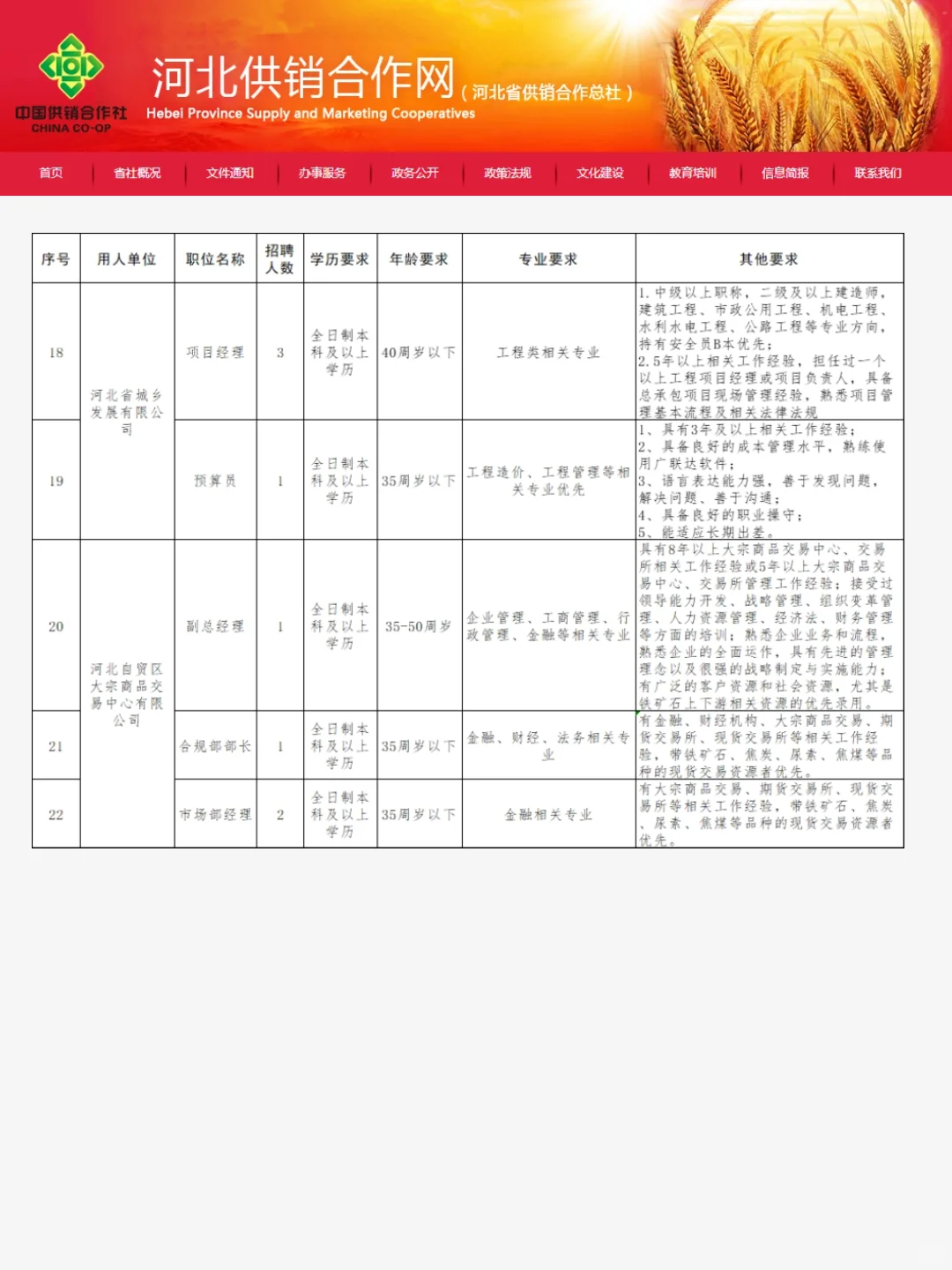 无笔试❗❗河北省供销合作总社招聘