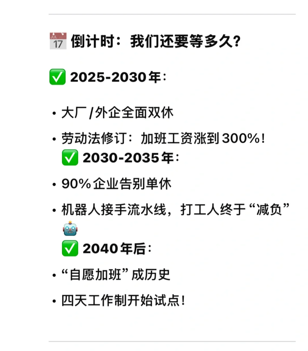 双休离我们还有多远？打工人必看