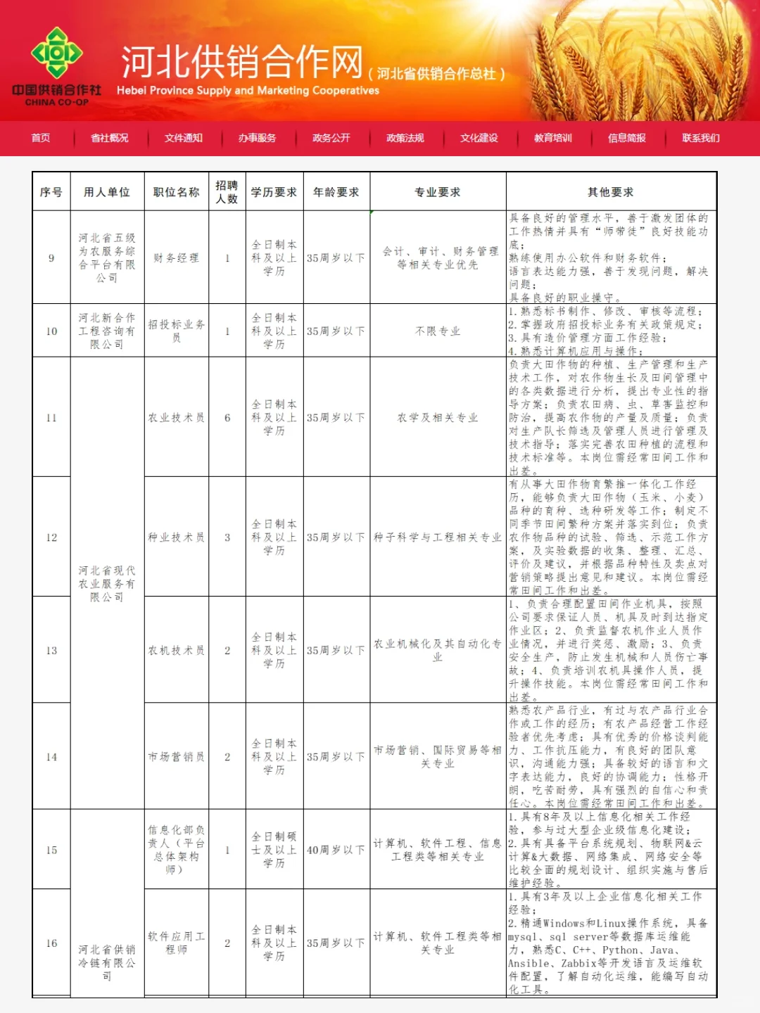 无笔试❗❗河北省供销合作总社招聘