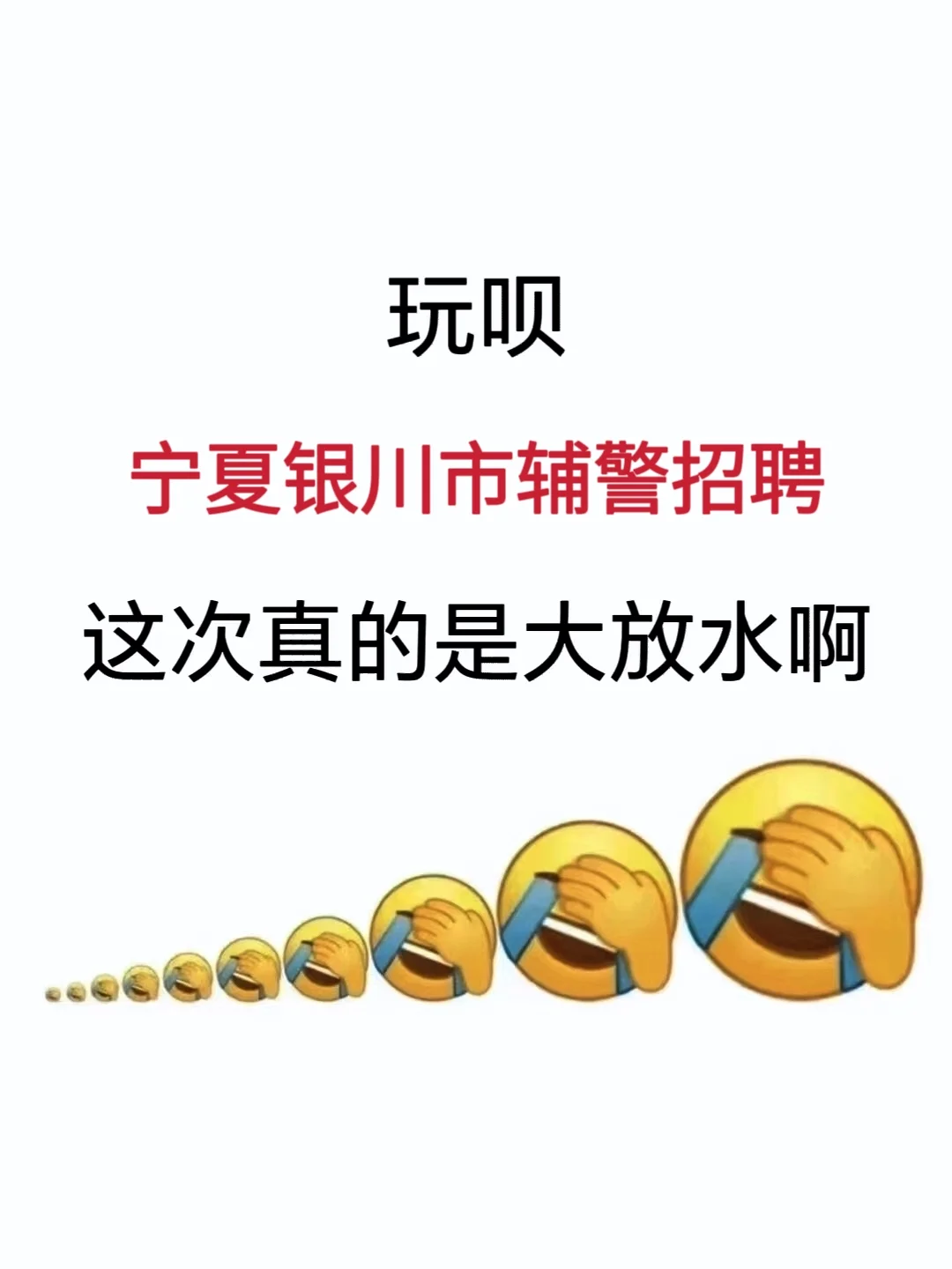 宁夏银川市辅警招聘，能拉一个算一个