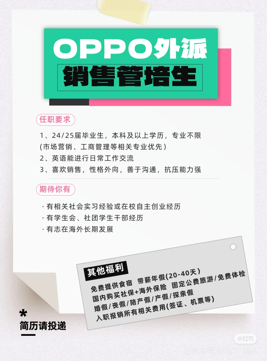外派销售管培生?