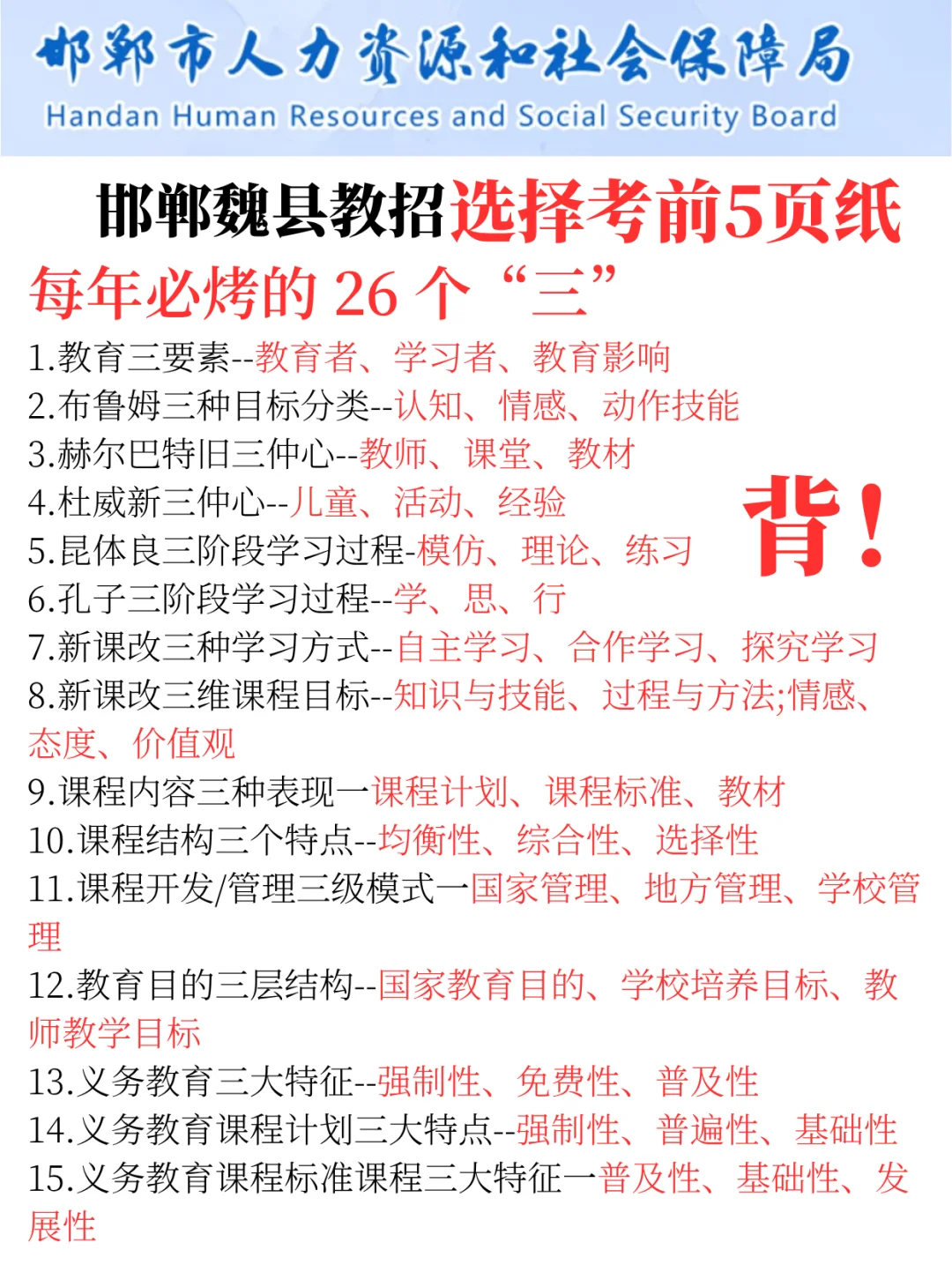 给大家普及一下25河北邯郸魏县教招的强度
