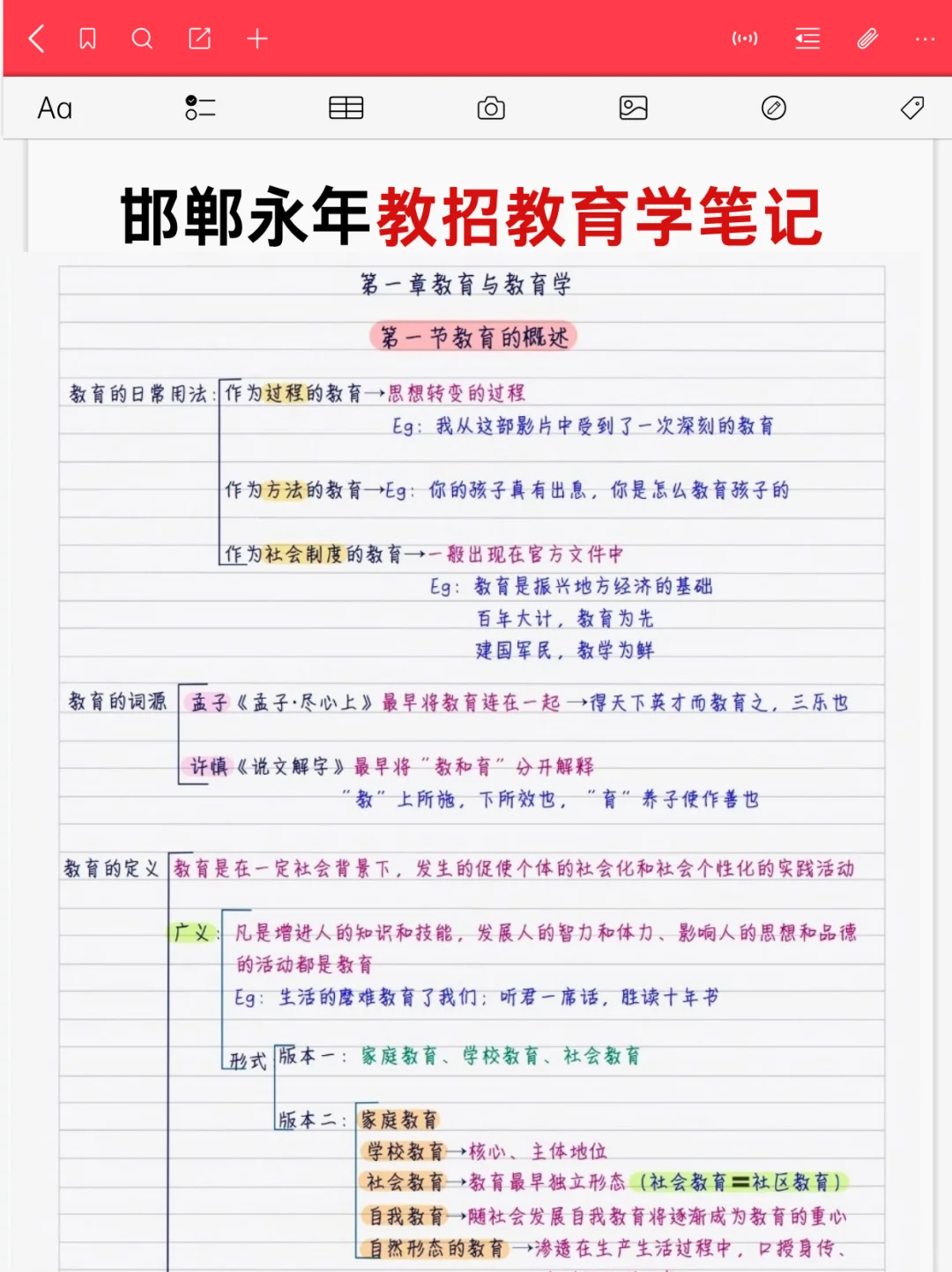 提醒一下备考25邯郸永年区教师编的人，快背
