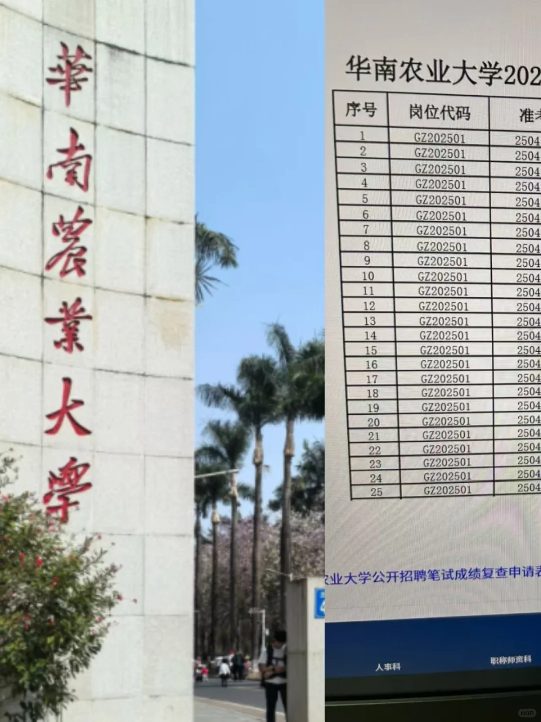 华南农业大学80+进面来说点小道消息