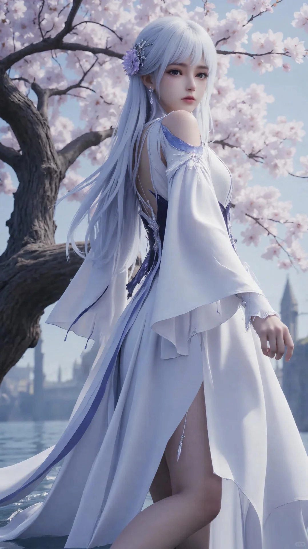 白衣胜雪美如画快来领你的采儿