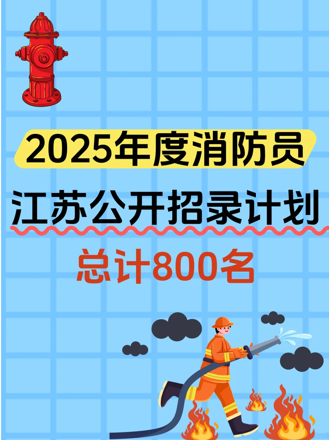 2025年消防员招录江苏计划800名?无锡注意