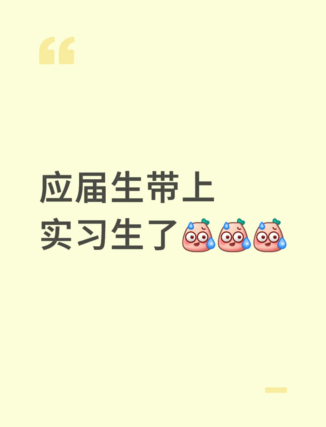 应届生带上实习生了 简直反人类