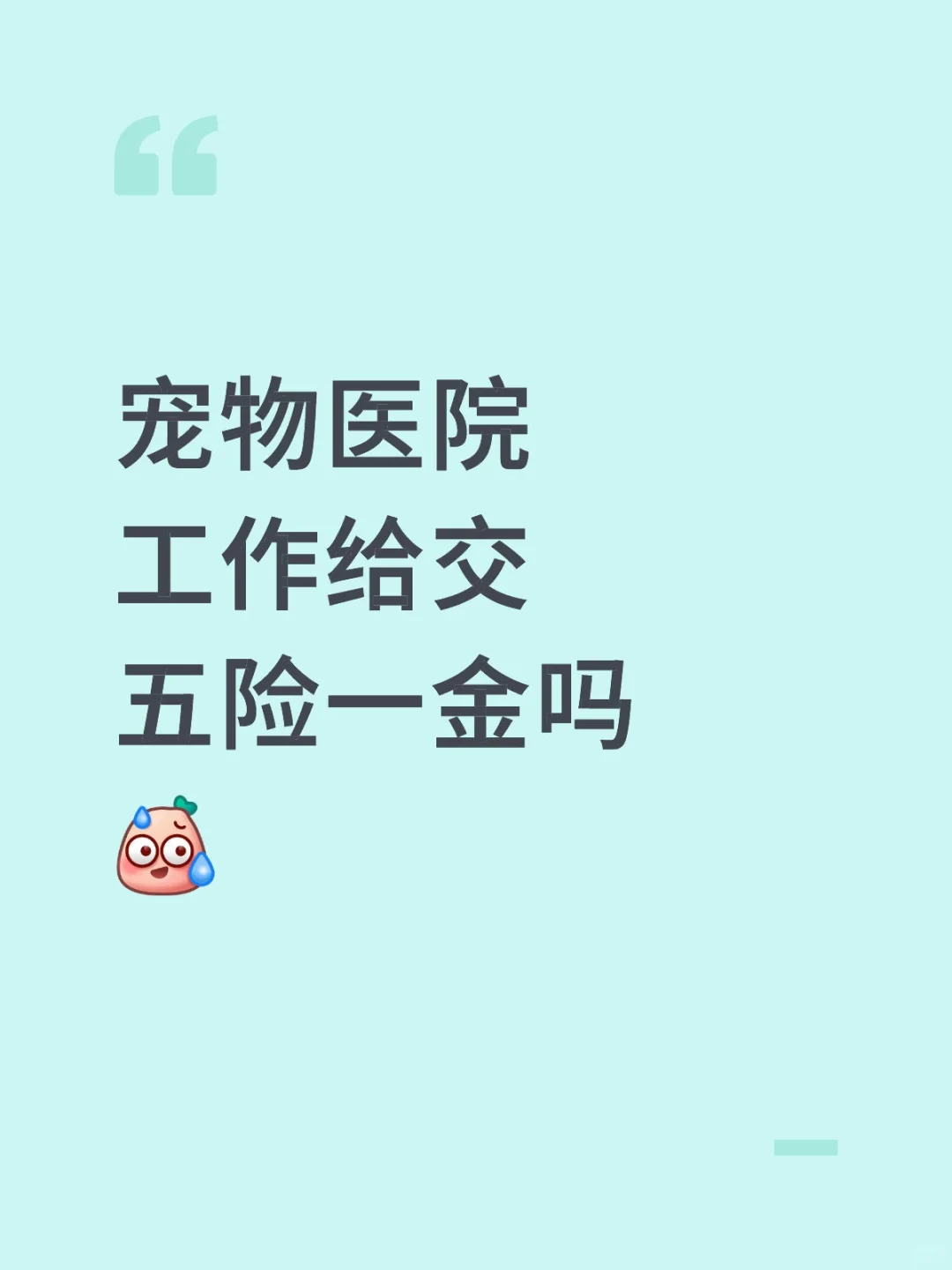 宠物医院工作给交五险一金吗