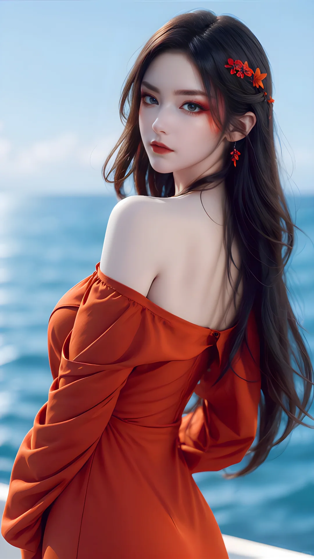 性感红裙