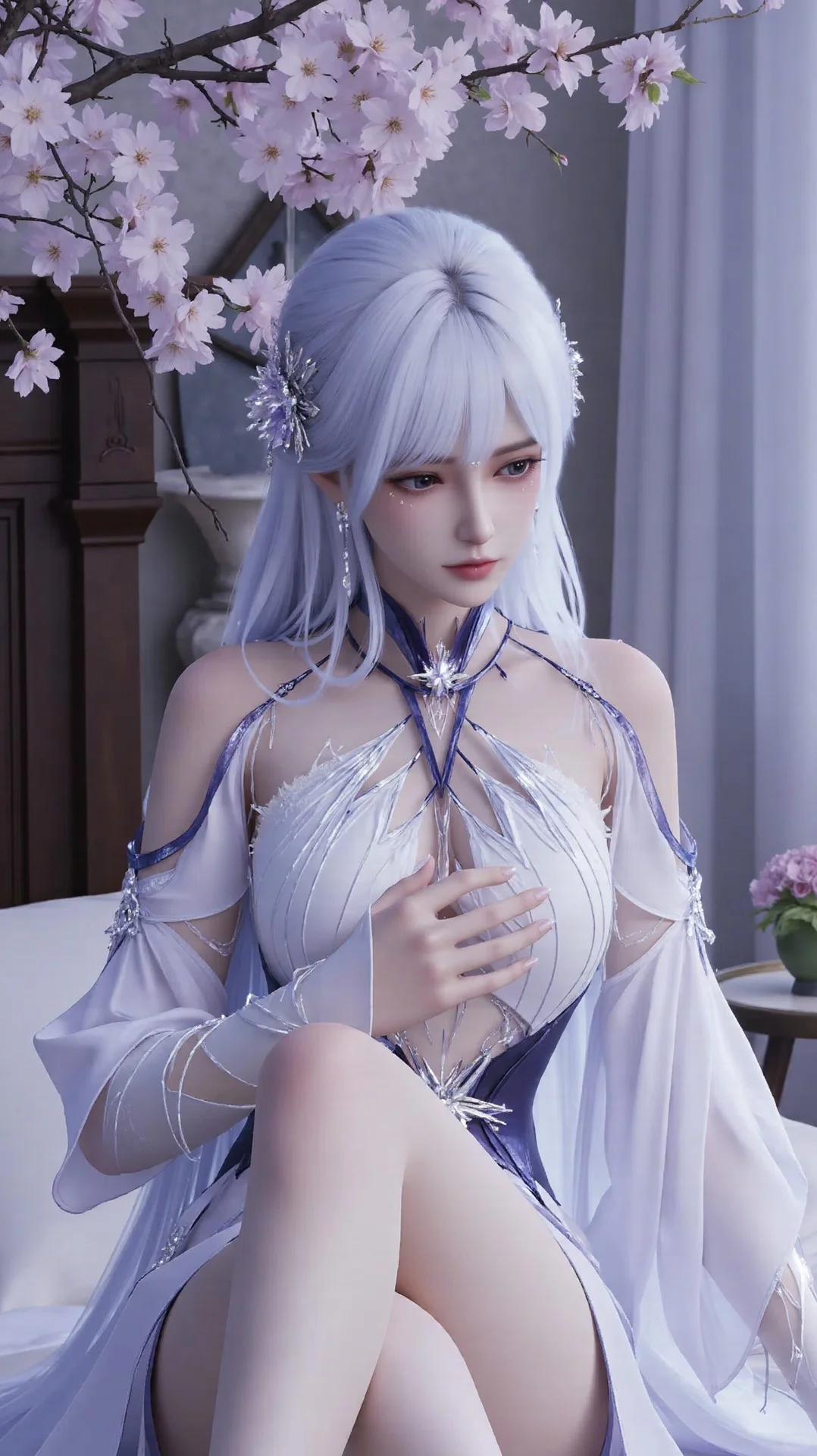 白衣胜雪美如画快来领你的采儿
