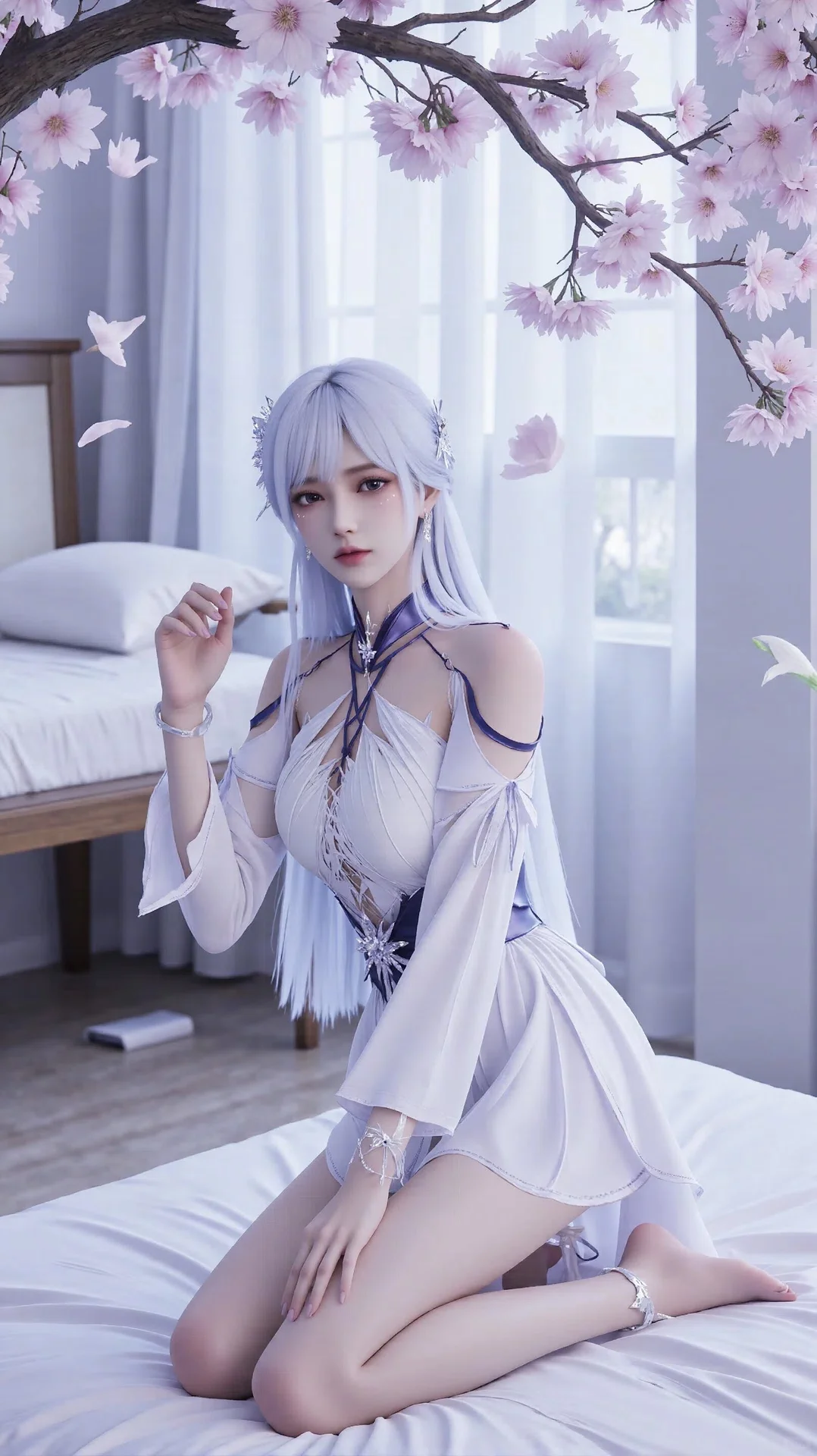 白衣胜雪美如画快来领你的采儿