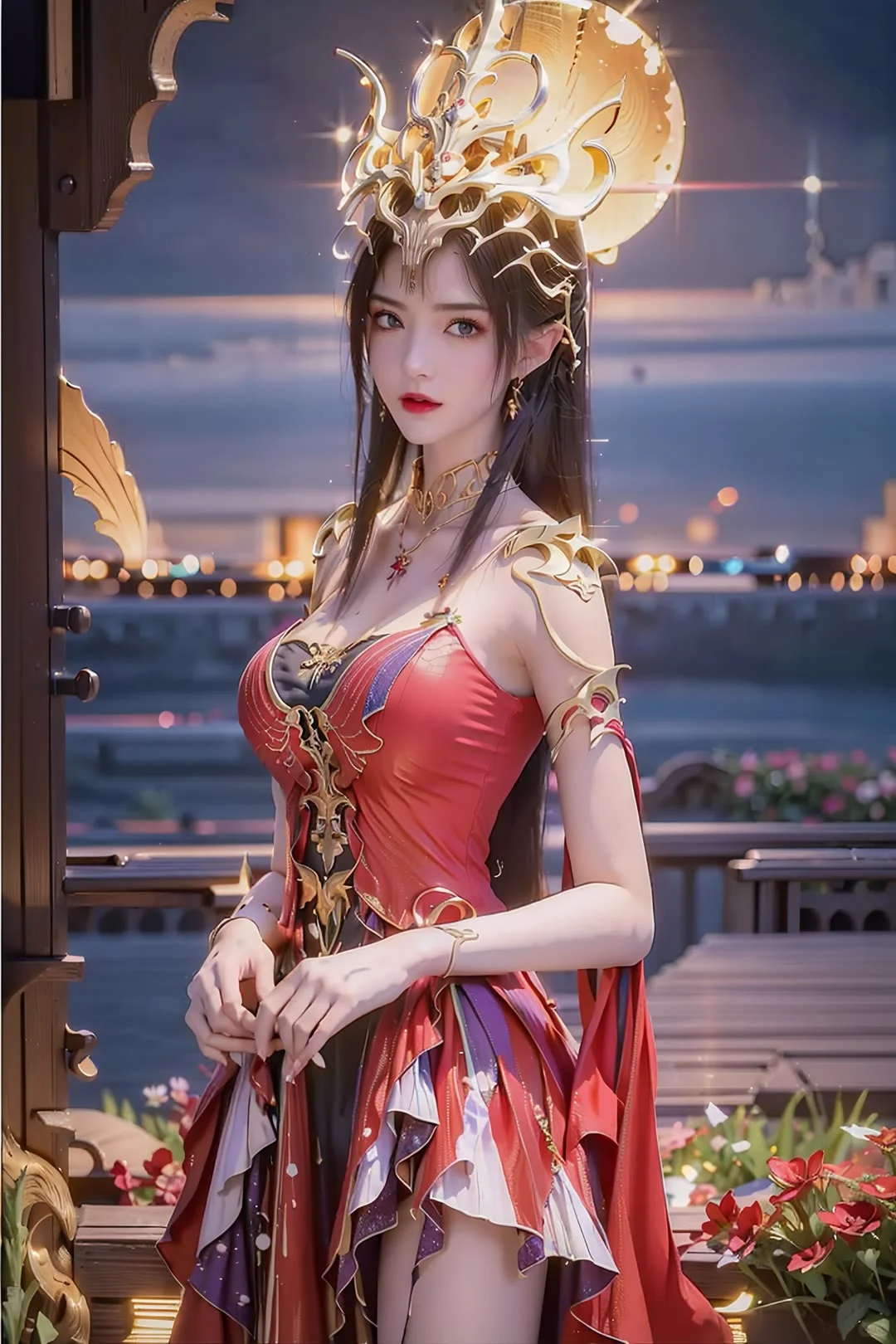 性感红裙
