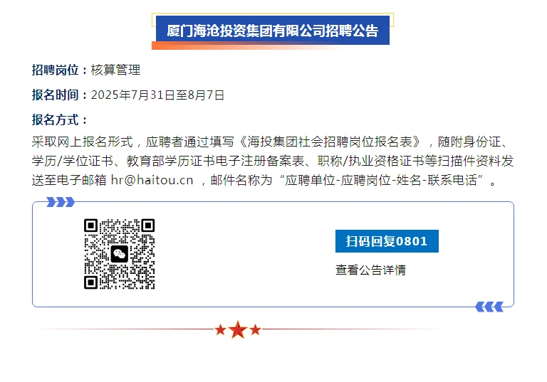 最新招聘！福建事业单位国企多地招聘！