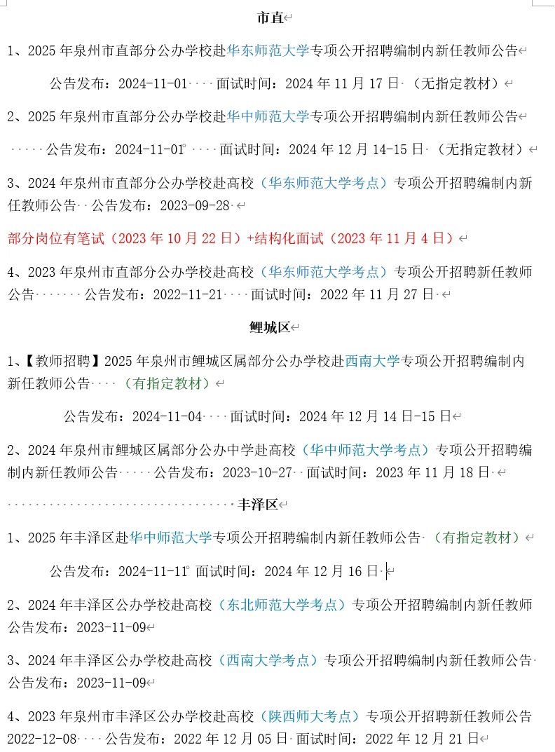泉州研究生专项招聘情况