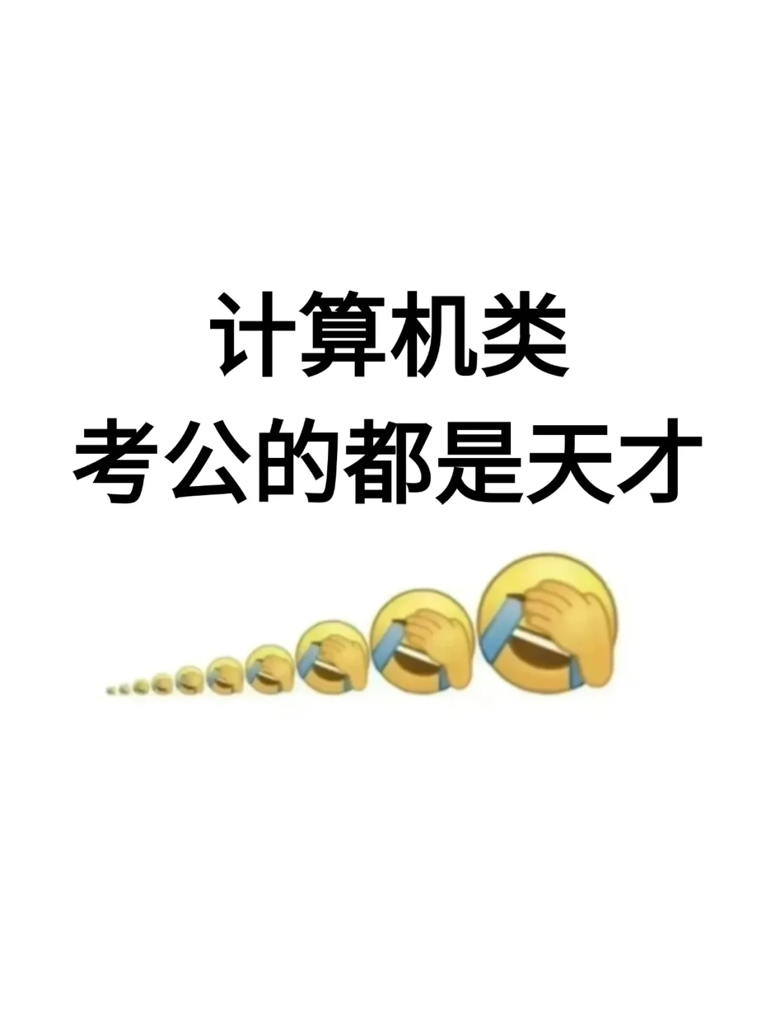 计算机类考公的都是 天才！！