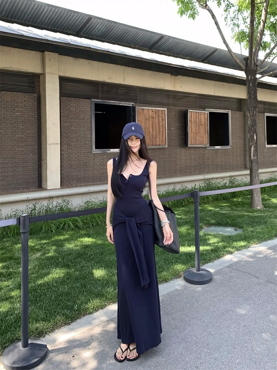 夏季必备!纯欲显瘦长裙