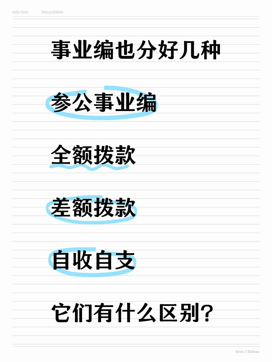 事业编分为好几种，它们有什么区别？