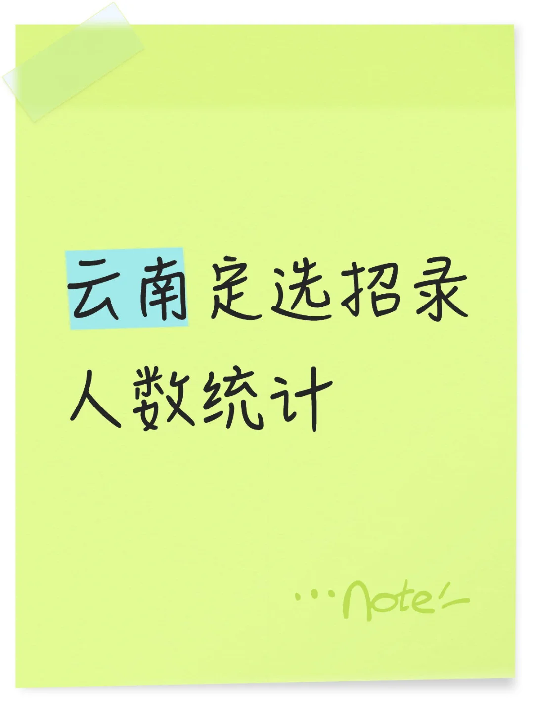 云南定选招录人数统计