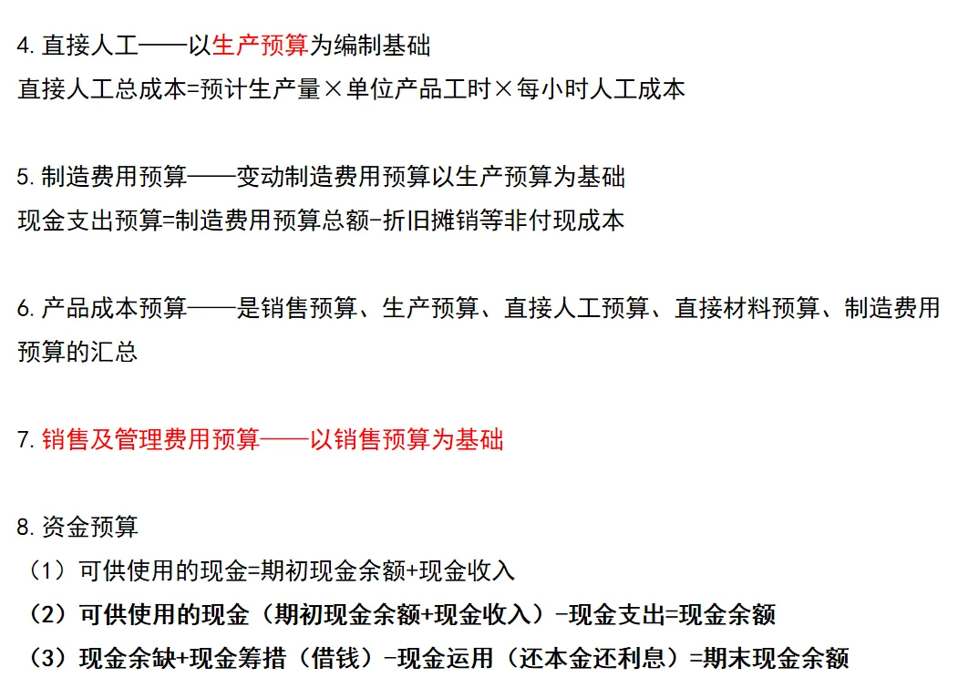 五分钟学会中级财管第三章预算编制计算题