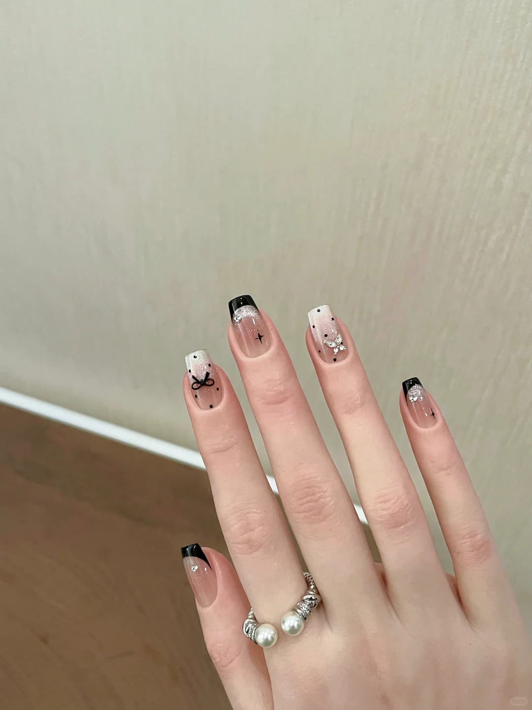 Nail☆彡温柔千金感美甲✨纯欲猫眼法式波点