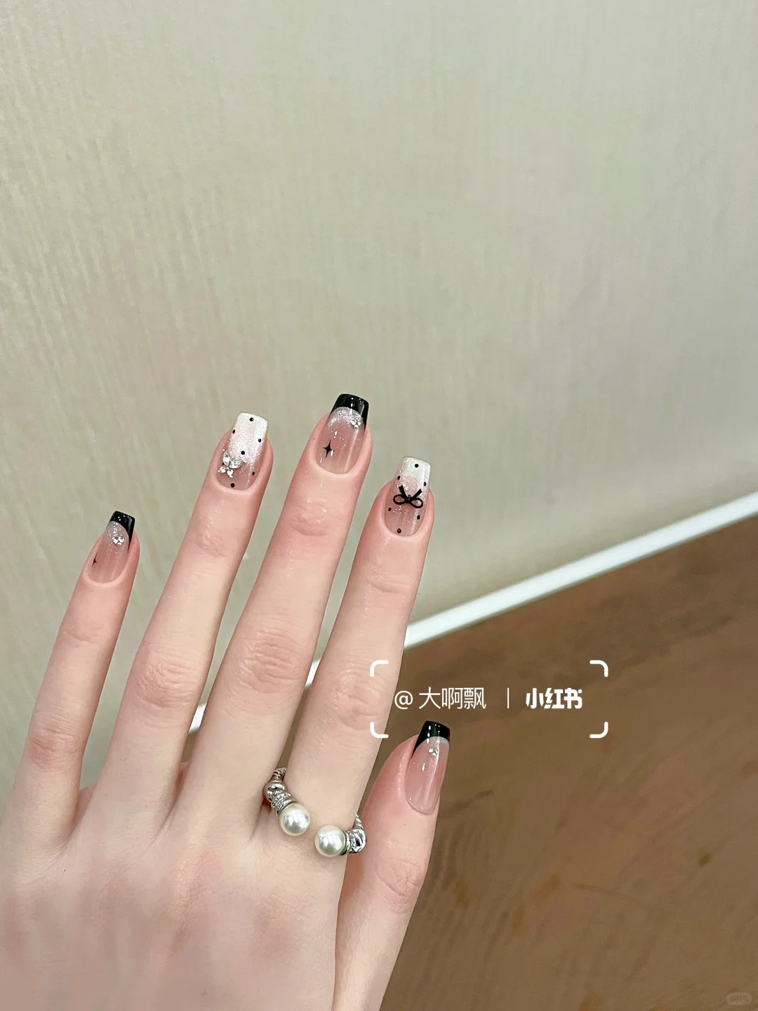 Nail☆彡温柔千金感美甲✨纯欲猫眼法式波点