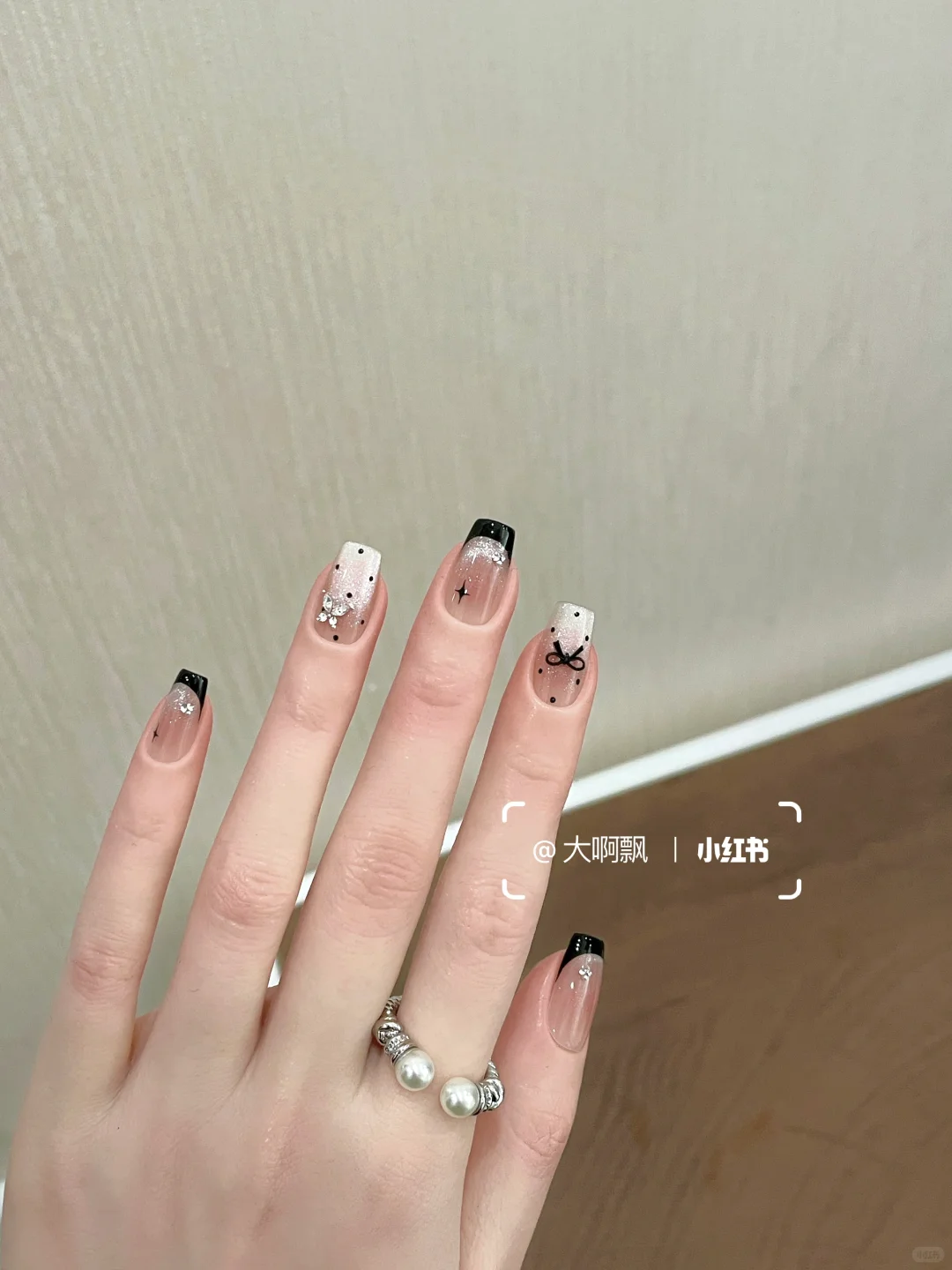 Nail☆彡温柔千金感美甲✨纯欲猫眼法式波点