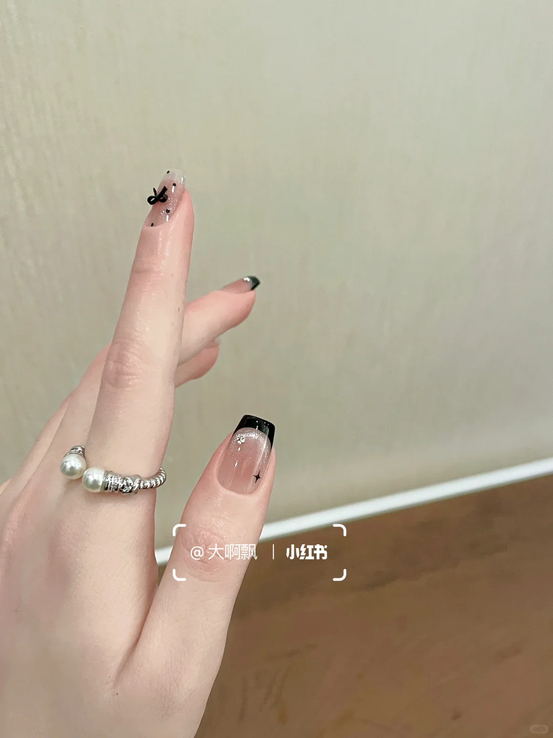 Nail☆彡温柔千金感美甲✨纯欲猫眼法式波点