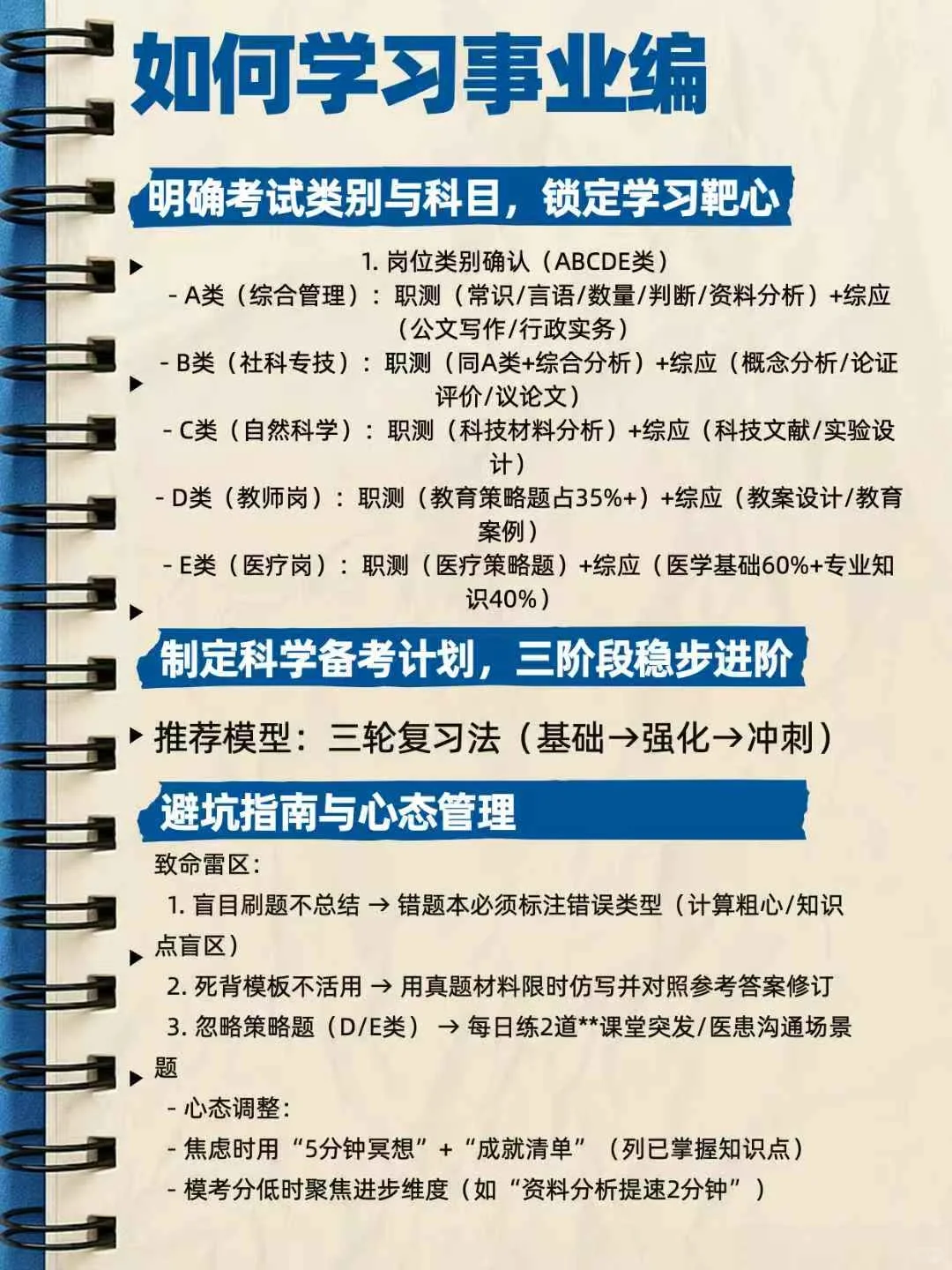 如何极速备考编制