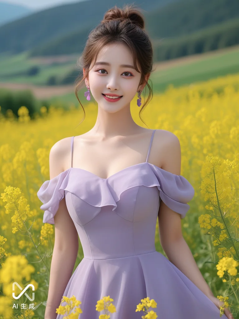 AI生成绝美紫色写真