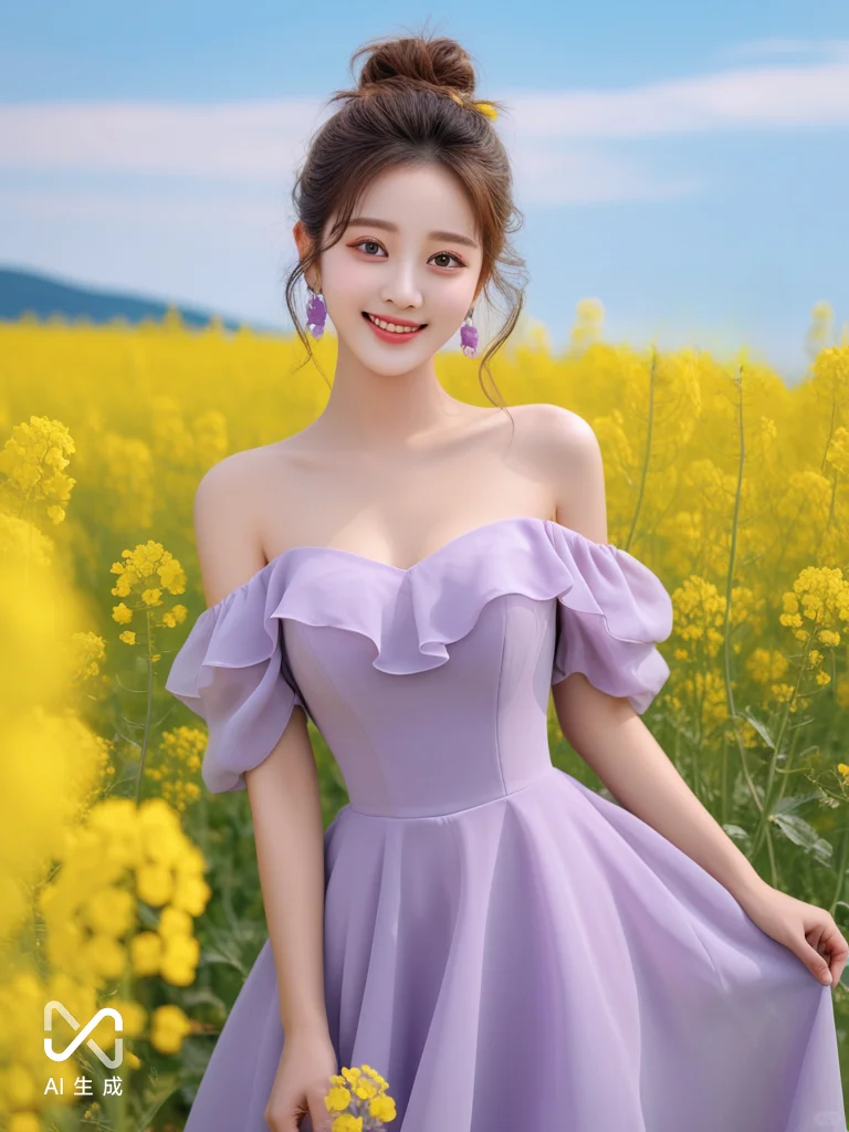 AI生成绝美紫色写真