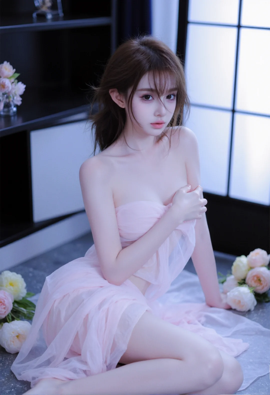 粉色少女写真、粉粉嫩嫩的少女感