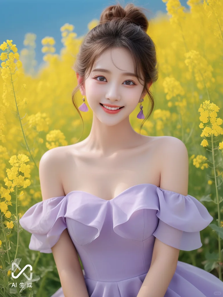 AI生成绝美紫色写真