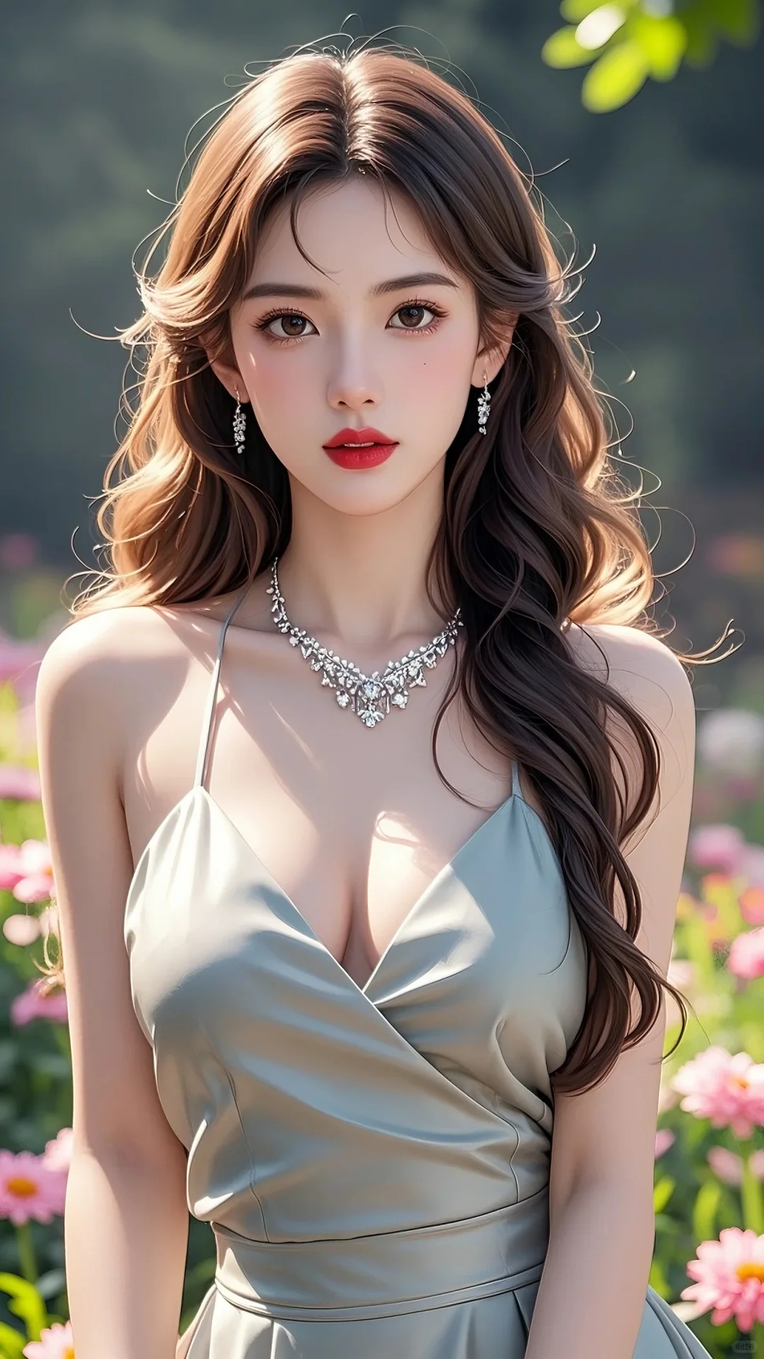 花丛中的靓丽身影