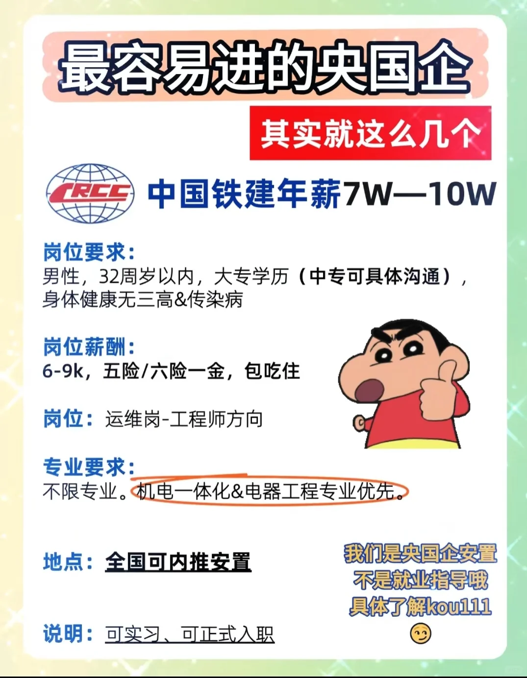 最容易进的央国企其实就这么几个
